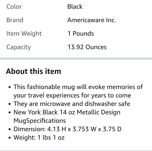 Americaware NYC mug - Picture 9 of 10